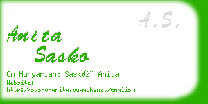 anita sasko business card